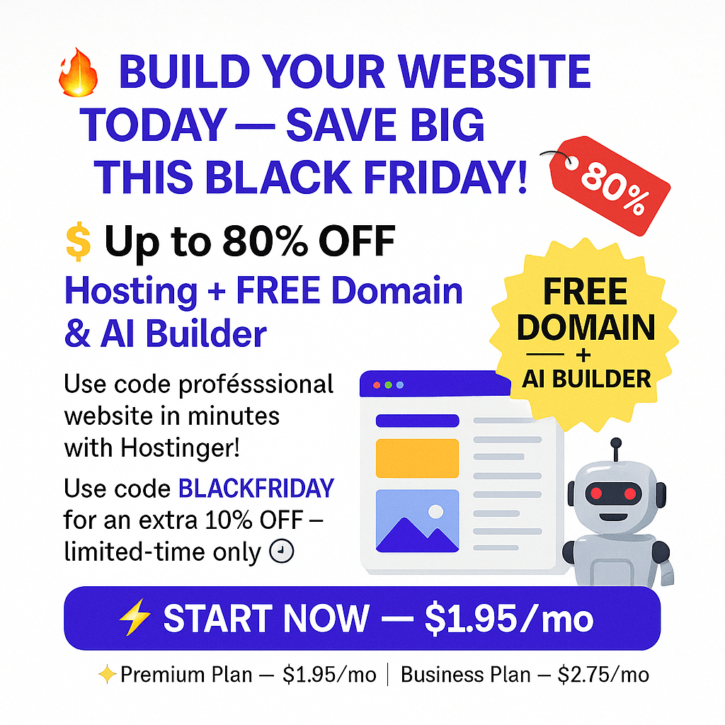 Hostinger Black Friday Offer