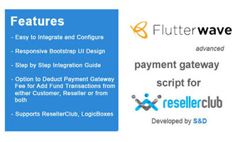 ResellerClub Flutterwave Payment Gateway PHP Script Thumbnail
