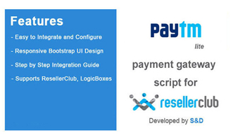 ResellerClub Paytm Payment Gateway PHP Script (LITE Version) Thumbnail