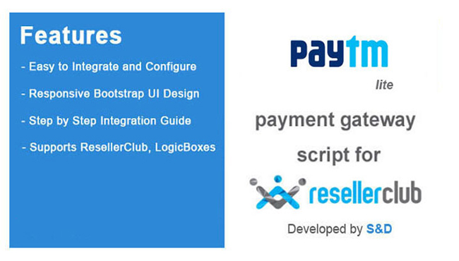 ResellerClub Paytm Payment Gateway PHP Script (LITE Version)