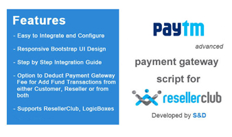 ResellerClub Paytm Payment Gateway PHP Script Thumbnail