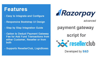 ResellerClub Razorpay Payment Gateway PHP Script Thumbnail